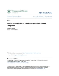 Thiocyanate Pyridine Complexes