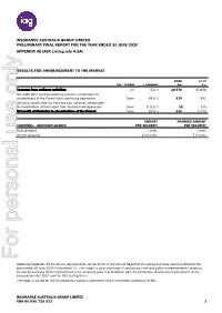 2020 APPENDIX 4E (ASX Listing Rule 4.3A)