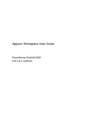 Appeon Workspace User Guide