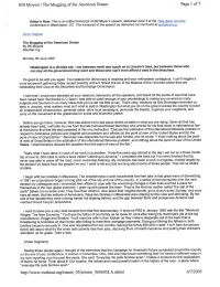 Bill Moyers | the Mugging of the American Dream Page 1 of 7 Http