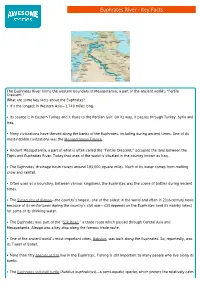Euphrates River - Key Facts