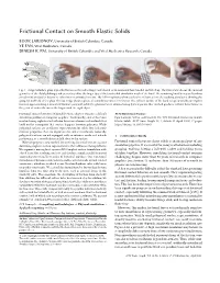 Frictional Contact on Smooth Elastic Solids