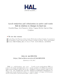 Local Extinction and Colonisation in Native and Exotic Fish in Relation to Changes in Land