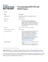Neuroimaging DICOM and Nifti Primer