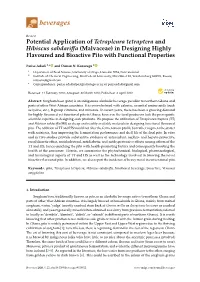 Potential Application of Tetrapleura Tetraptera and Hibiscus Sabdariffa (Malvaceae) in Designing Highly Flavoured and Bioactive