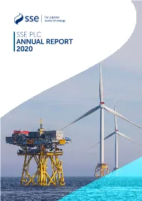 Sse Plc Annual Report 2020 About This Report