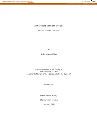 STRATEGIES of UNITY WITHIN the ACHAEAN LEAGUE By