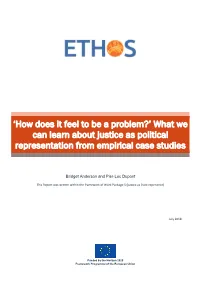 What We Can Learn About Justice As Political Representation from Empirical Case Studies