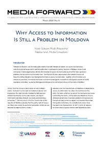Why Access to Information Is Still a Problem in Moldova