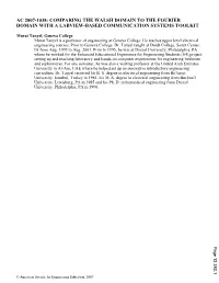 Comparing the Walsh Domain to the Fourier Domain with a Labview-Based Communication Systems Toolkit