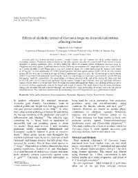 Effects of Alcoholic Extract of Curcuma Longa on Ascaridia Infestation Affecting Chicken