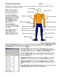 Interactive Animation Dance Game