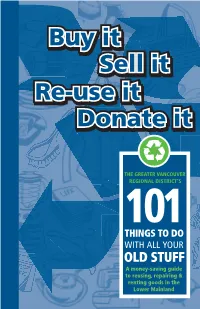 Sell It Buy It Donate It Re-Use It