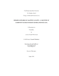 Building Scenarios of Adaptive Capacity: a Case Study Of