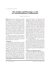 Commentary the Modern Working Dog—A Call for Interdisciplinary Collaboration