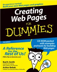Creating Web Pages for Dummies‰