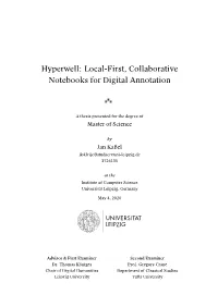 Hyperwell: Local-First, Collaborative Notebooks for Digital Annotation