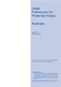 Legal Framework for Protected Areas: Australia