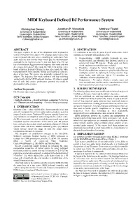 MIDI Keyboard Defined DJ Performance System