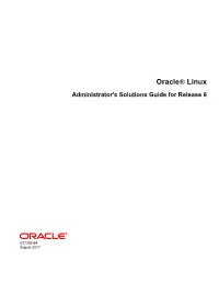 Oracle® Linux Administrator's Solutions Guide for Release 6