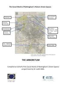 The Arboretum Elm Avenue, Corporation Oaks & Robin Hood’S General Chase Cemetery