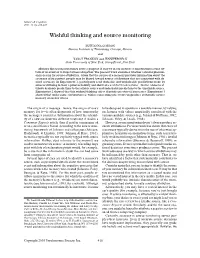 Wishful Thinking and Source Monitoring