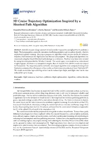 3D Cruise Trajectory Optimization Inspired by a Shortest Path Algorithm