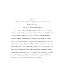 ABSTRACT —The Waters Return“: Myth and Mystery in Graham Swift