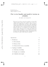 Flat Vector Bundles and Analytic Torsion on Orbifolds