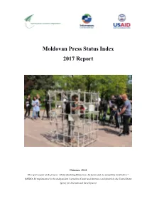 Moldovan Press Status Index 2017 Report