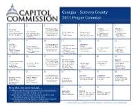 Prayer Calendar (Capcom-GA-Screven)
