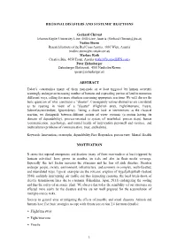 Regional Disasters and Systemic Reactions