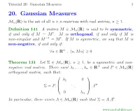 20. Gaussian Measures