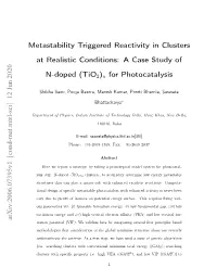 A Case Study of N-Doped (Tio2)N for Photocatalysis