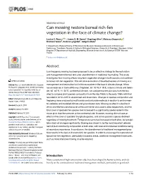 Can Mowing Restore Boreal Rich-Fen Vegetation in the Face of Climate Change?