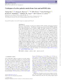 Catalogues of Active Galactic Nuclei from Gaia and Unwise Data
