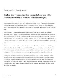 Explain How Rivers Adjust to a Change in Base Level with Reference to Examples You Have Studied (2013 Q1C)