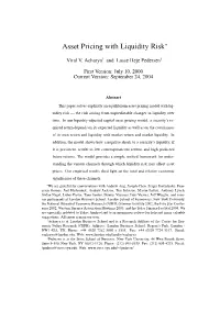 Asset Pricing with Liquidity Risk∗