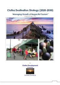 Clutha Destination Strategy (2020-2030)