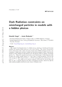 Dark Radiation Constraints on Minicharged Particles in Models with a Hidden Photon