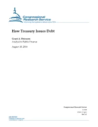 How Treasury Issues Debt