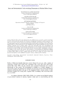 Intra and Intersentential Code-Switching Phenomena in Modern Malay Songs