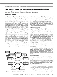 The Inquiry Wheel, an Alternative to the Scientific Method. a View of The