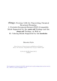 XΥMTEX (Versions 5.00) for Typesetting Chemical Structural Formulas: I