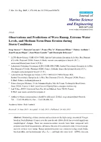 Observations and Predictions of Wave Runup, Extreme Water Levels, and Medium-Term Dune Erosion During Storm Conditions