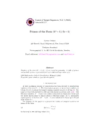 Primes of the Form (Bn + 1)/(B + 1)