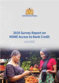 2020 Survey Report on MSME Access to Bank Credit
