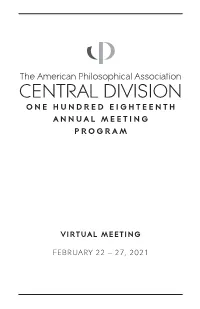 2021 APA Central Division Meeting Program