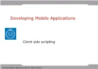 Developing Mobile Applications