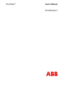 Drivewindow 2 User Manual